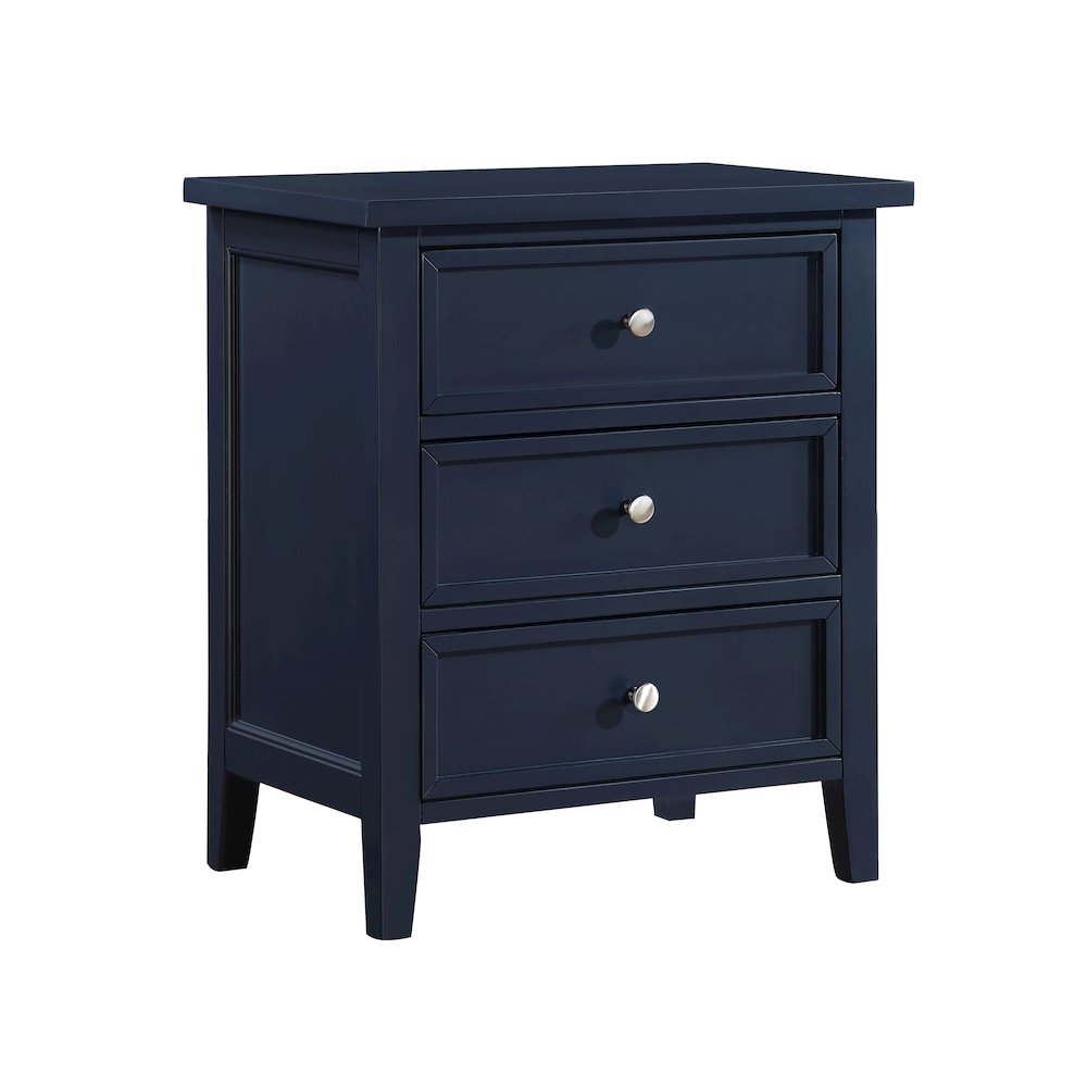 Lennon 3-drawer Nightstand – Midnight Blue
