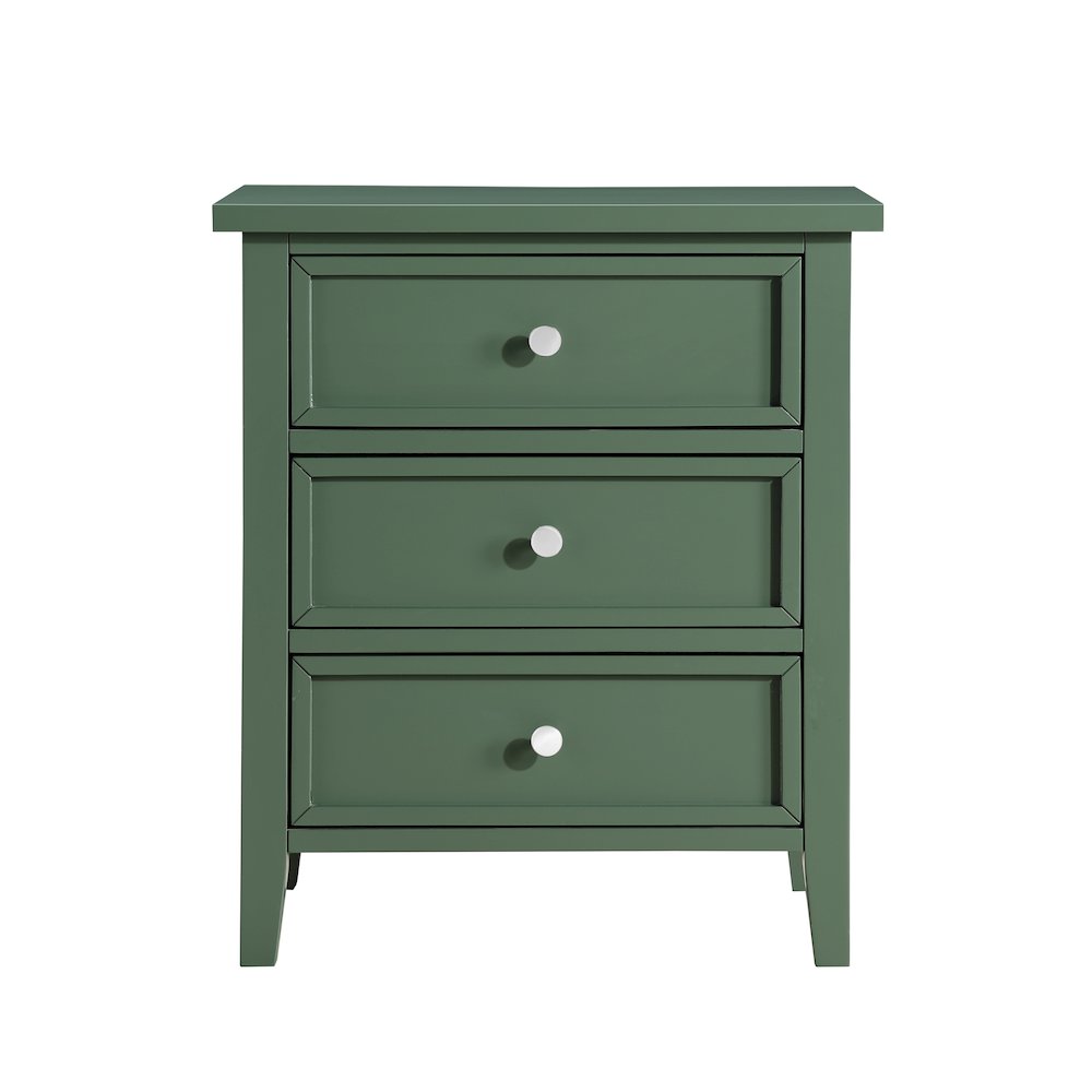 Lennon 3-drawer Nightstand – Vintage Green
