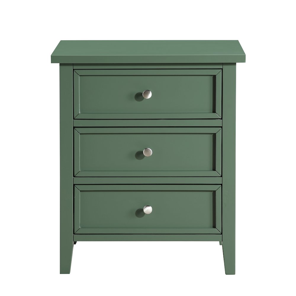 Lennon 3-drawer Nightstand – Vintage Green