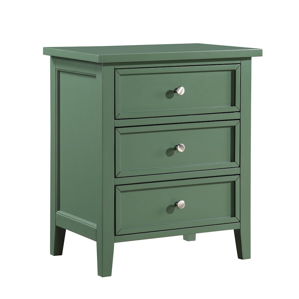 Lennon 3-drawer Nightstand – Vintage Green