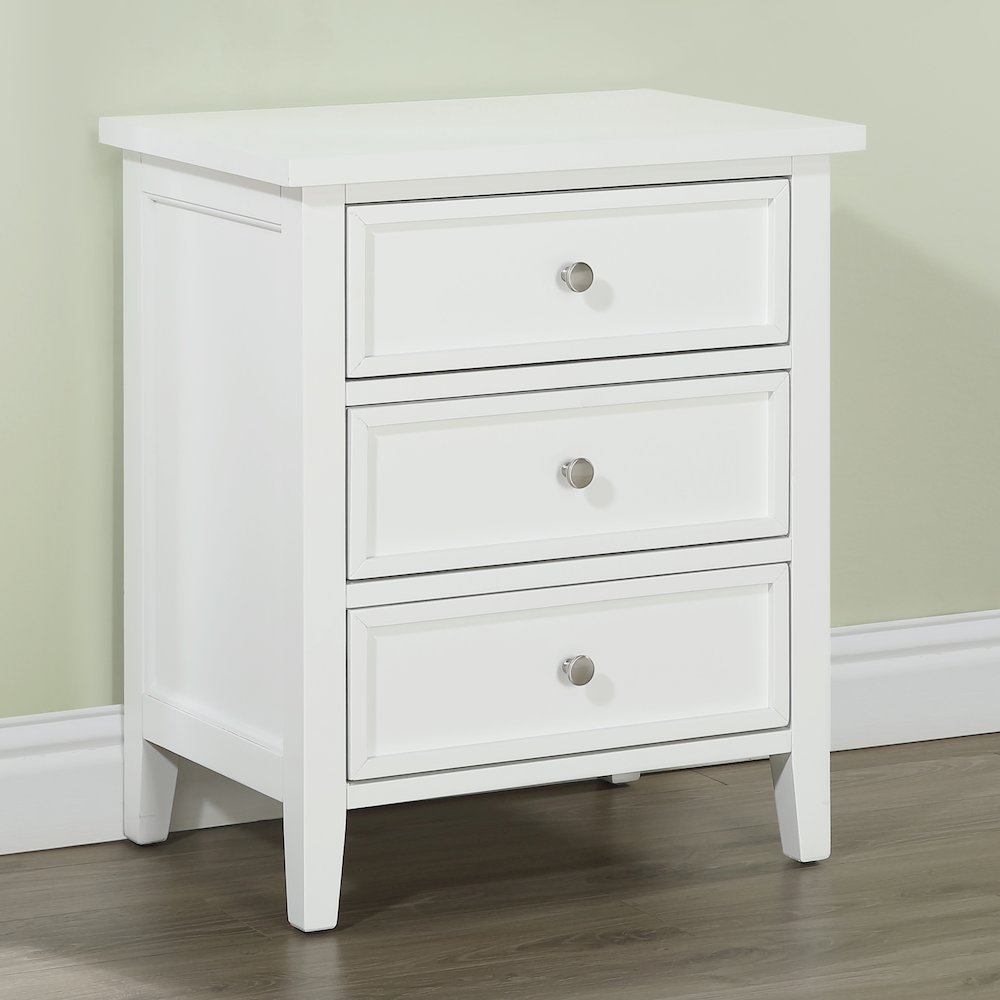 Lennon 3-drawer Nightstand – White