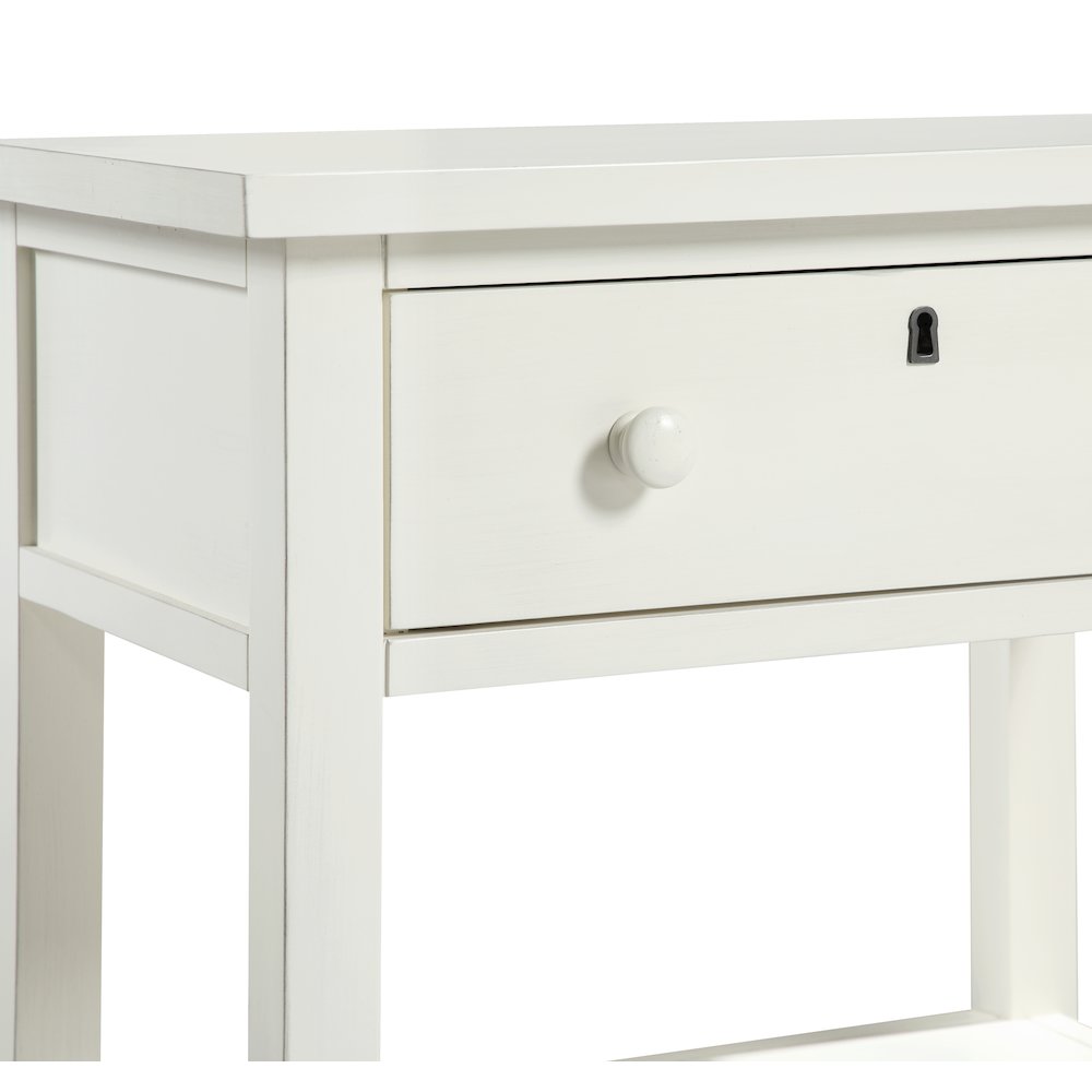 Franklen 1-drawer Storage Nightstand – Antique White