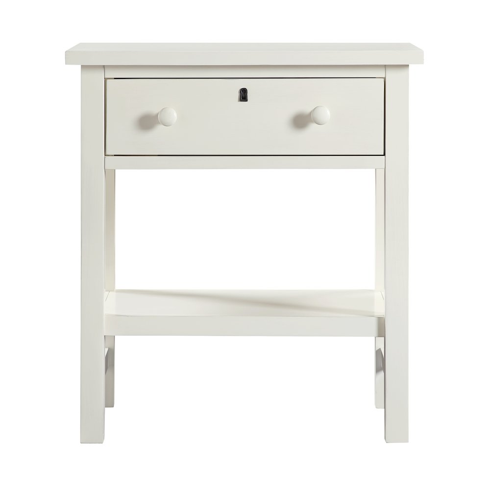 Franklen 1-drawer Storage Nightstand – Antique White