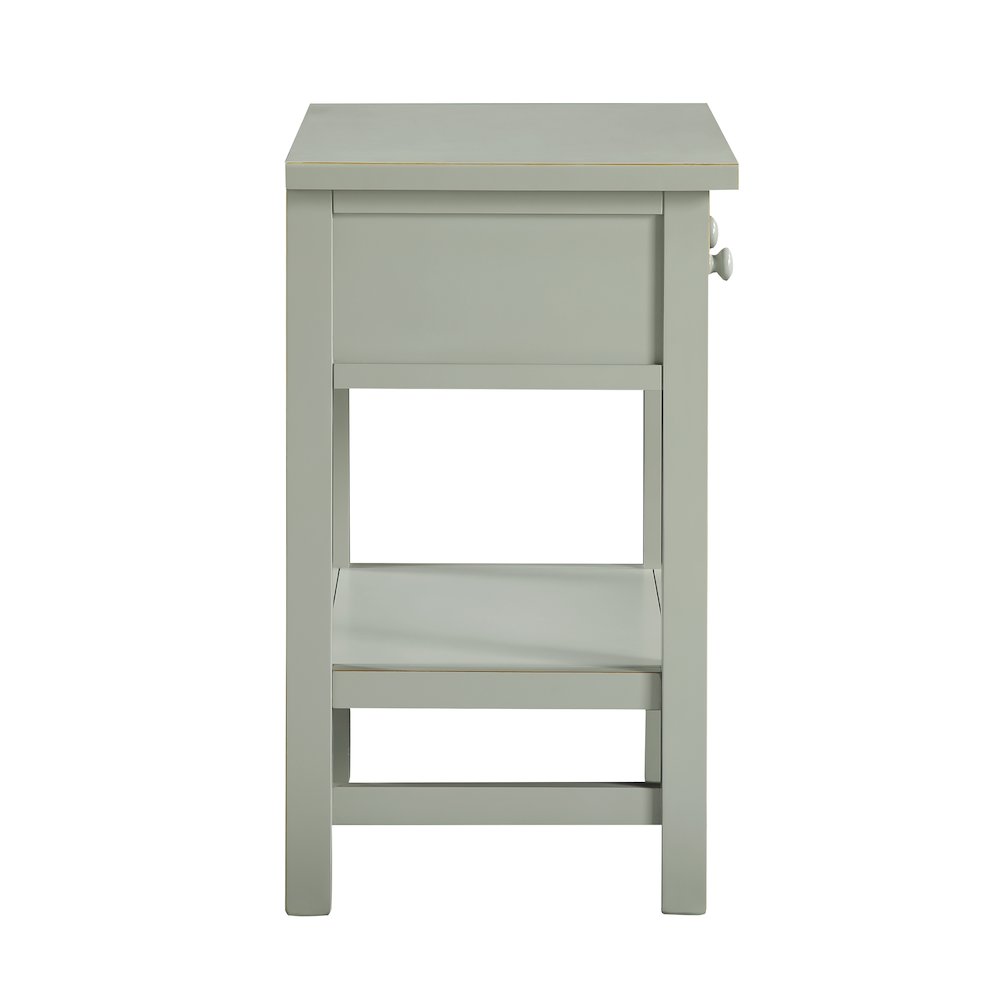 Franklen 1-drawer Storage Nightstand – Antique Gray