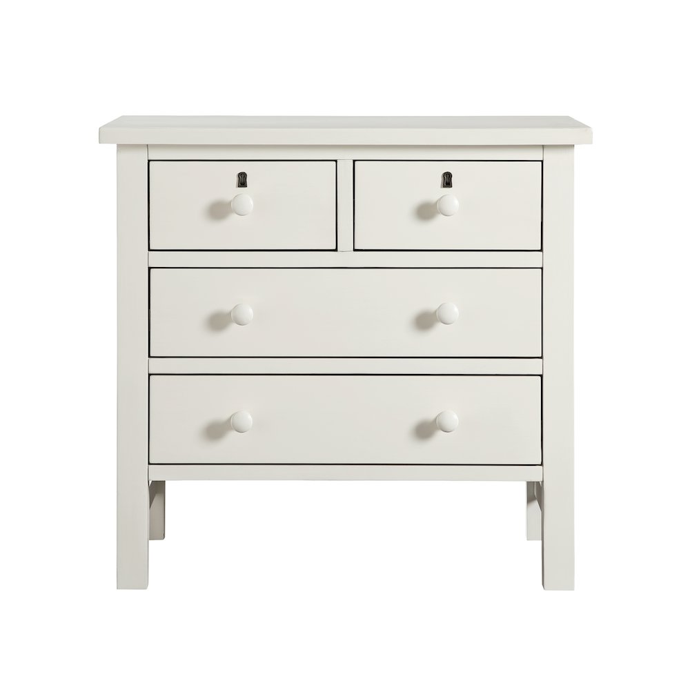 Greenwich 4-drawer Storage Nightstand – Antique White