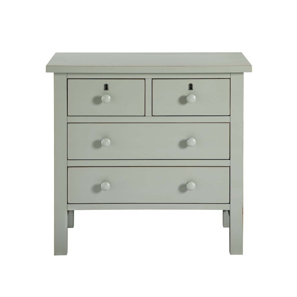 Greenwich 4-drawer Storage Nightstand – Antique Gray