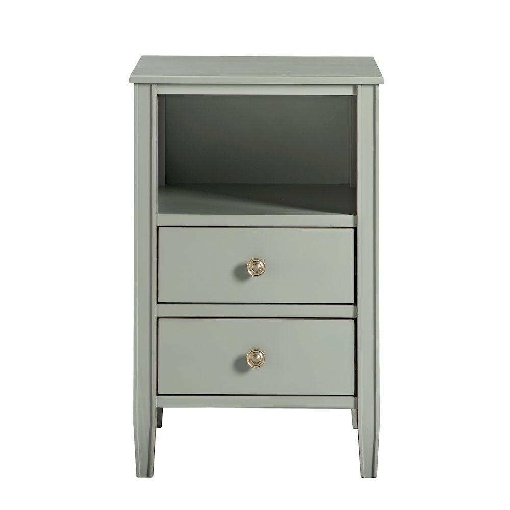 Winsley 2-drawer storage Nightstand – Antique Gray