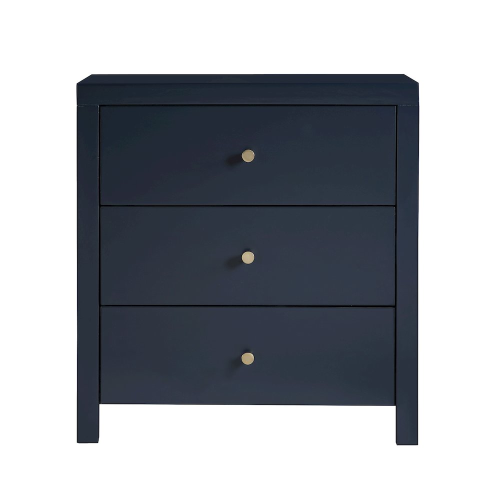 Nolan 3-drawer Nightstand – Midnight Blue