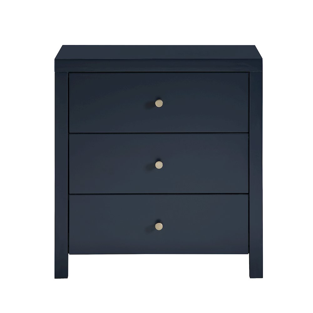 Nolan 3-drawer Nightstand – Midnight Blue