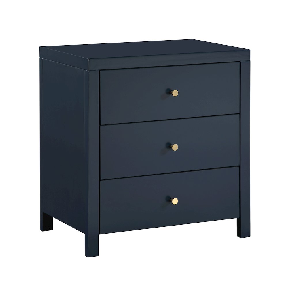 Nolan 3-drawer Nightstand – Midnight Blue