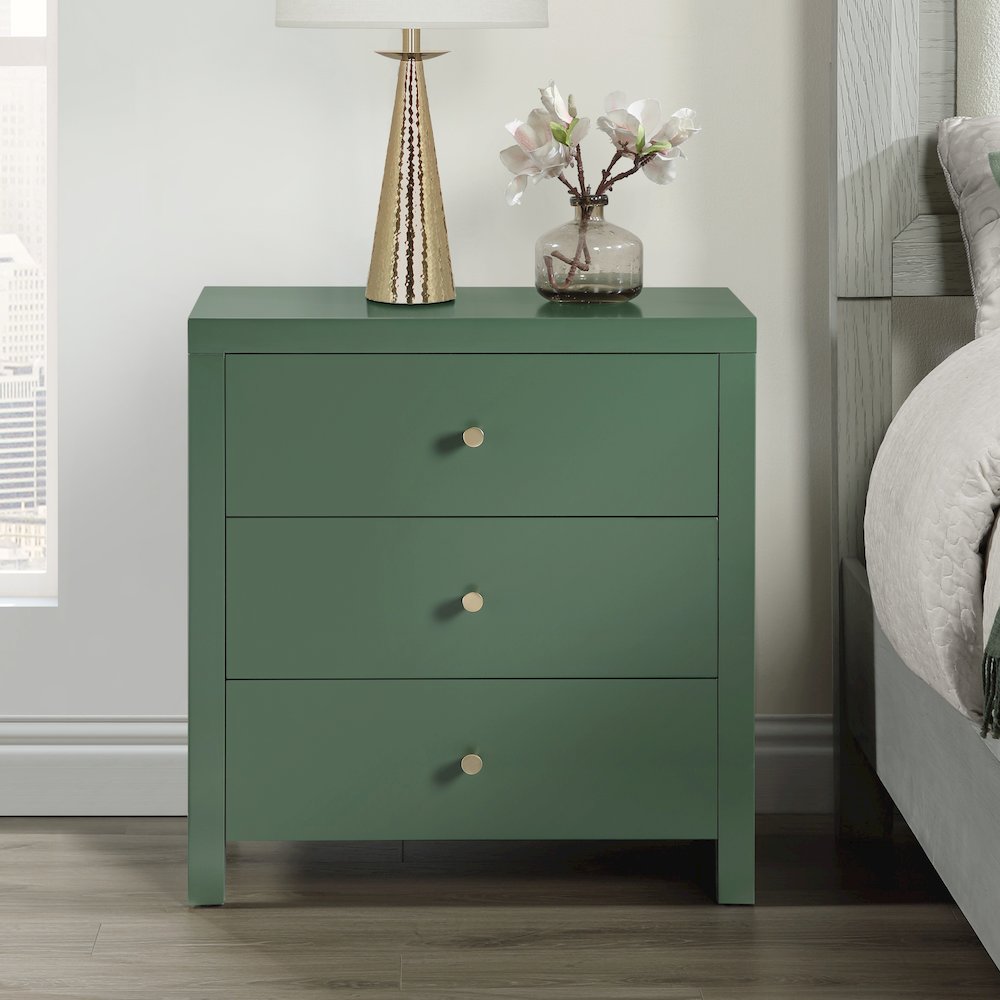 Nolan 3-drawer Nightstand – Vintage Green