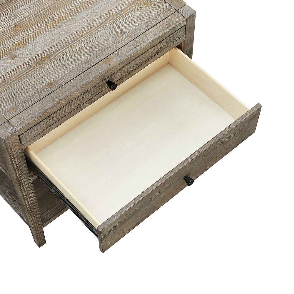 Shoreham 1-drawer Nightstand – Weathered Gray