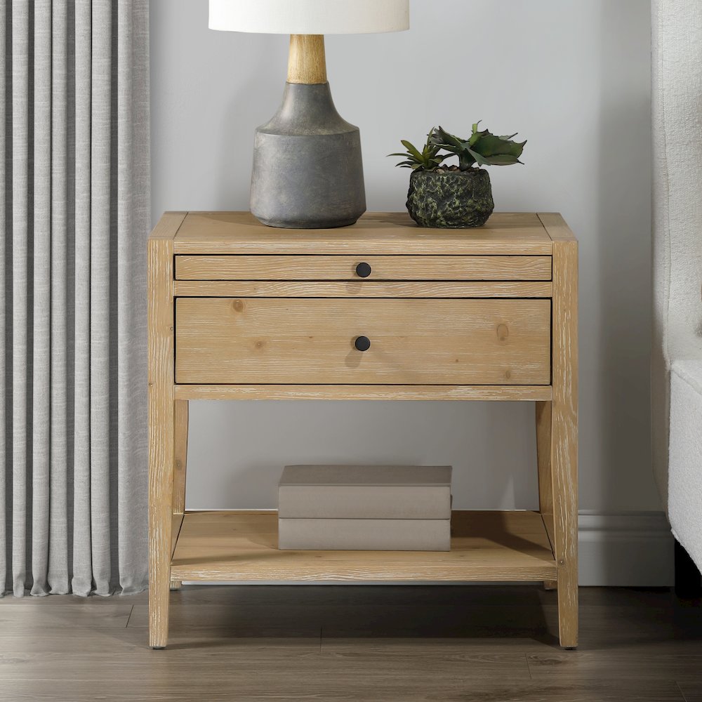 Shoreham 1-drawer Nightstand – Natural