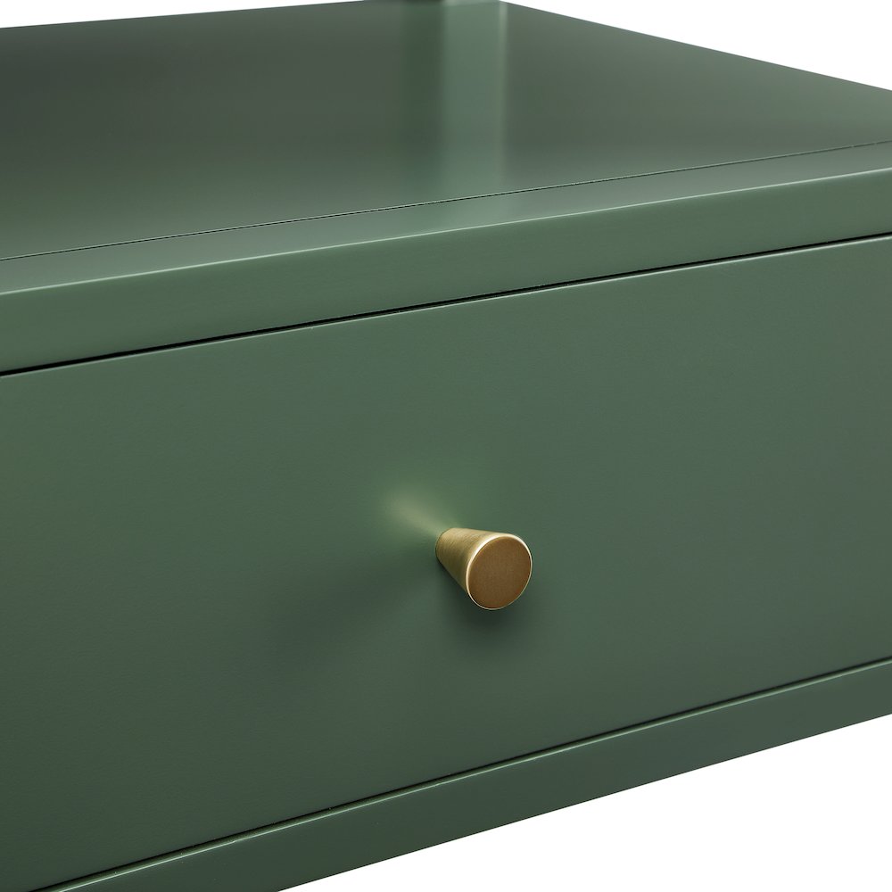 Opava Vintage Green 1-drawer Nightstand