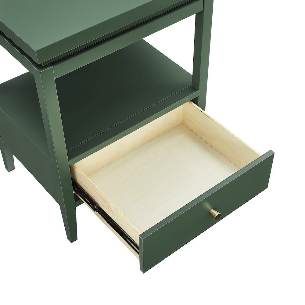 Opava Vintage Green 1-drawer Nightstand