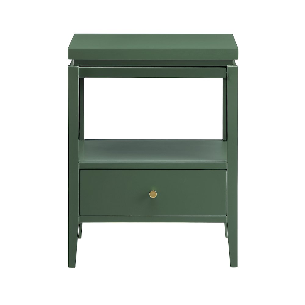 Opava Vintage Green 1-drawer Nightstand