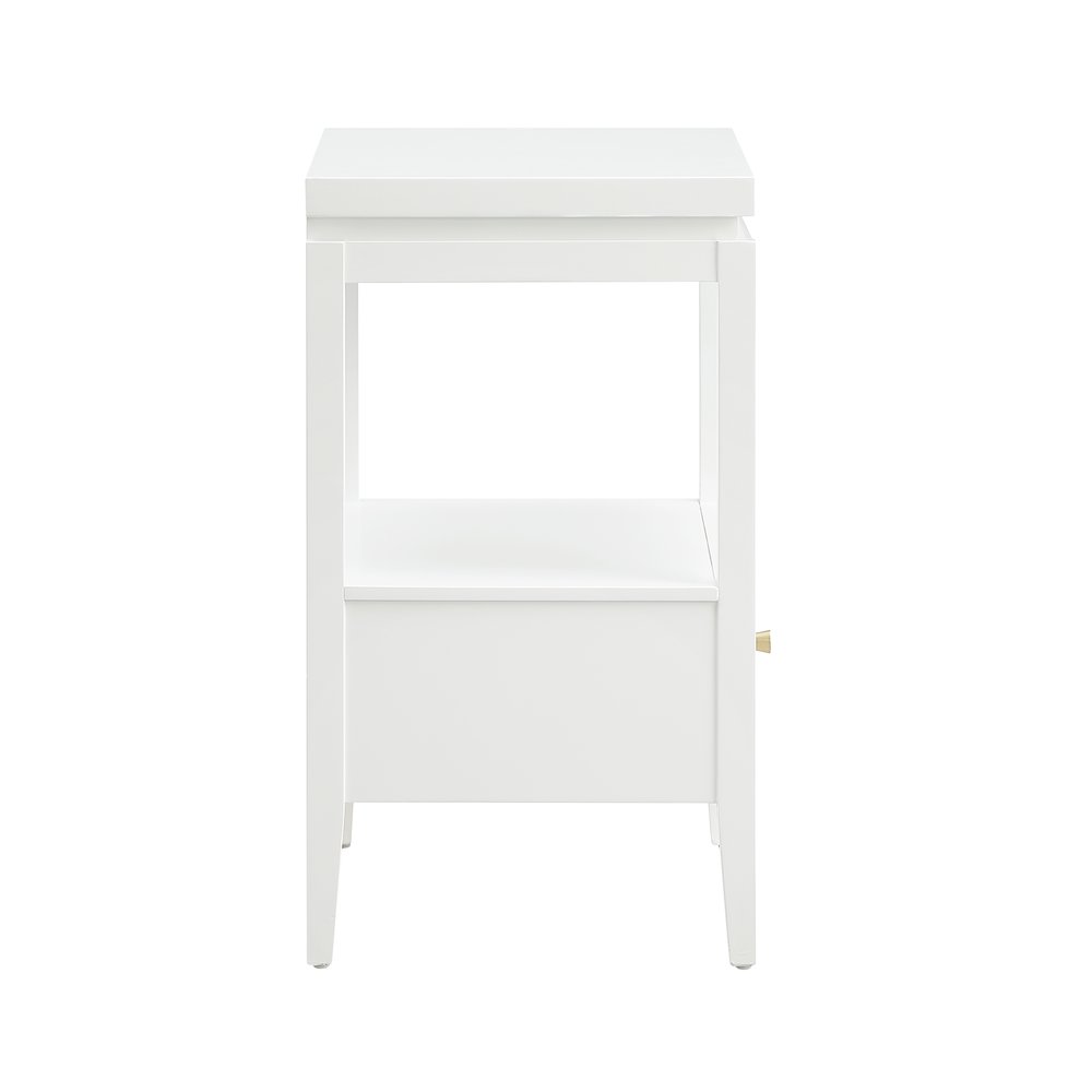 Opava White 1-drawer Nightstand