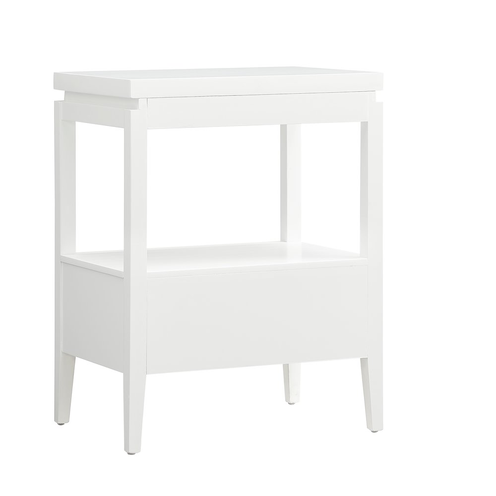 Opava White 1-drawer Nightstand
