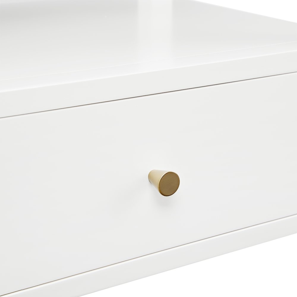 Opava White 1-drawer Nightstand
