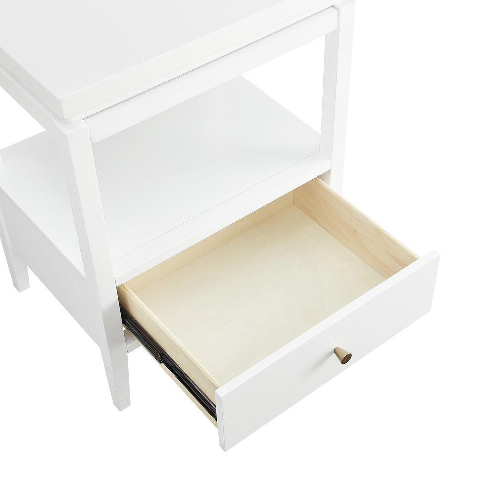 Opava White 1-drawer Nightstand