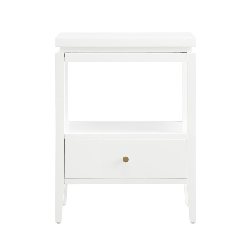 Opava White 1-drawer Nightstand