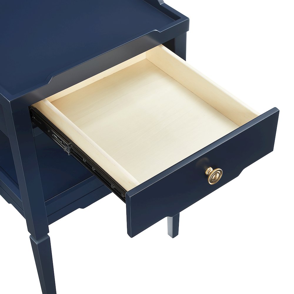 Finchley Midnight Blue 1-drawer Nightstand