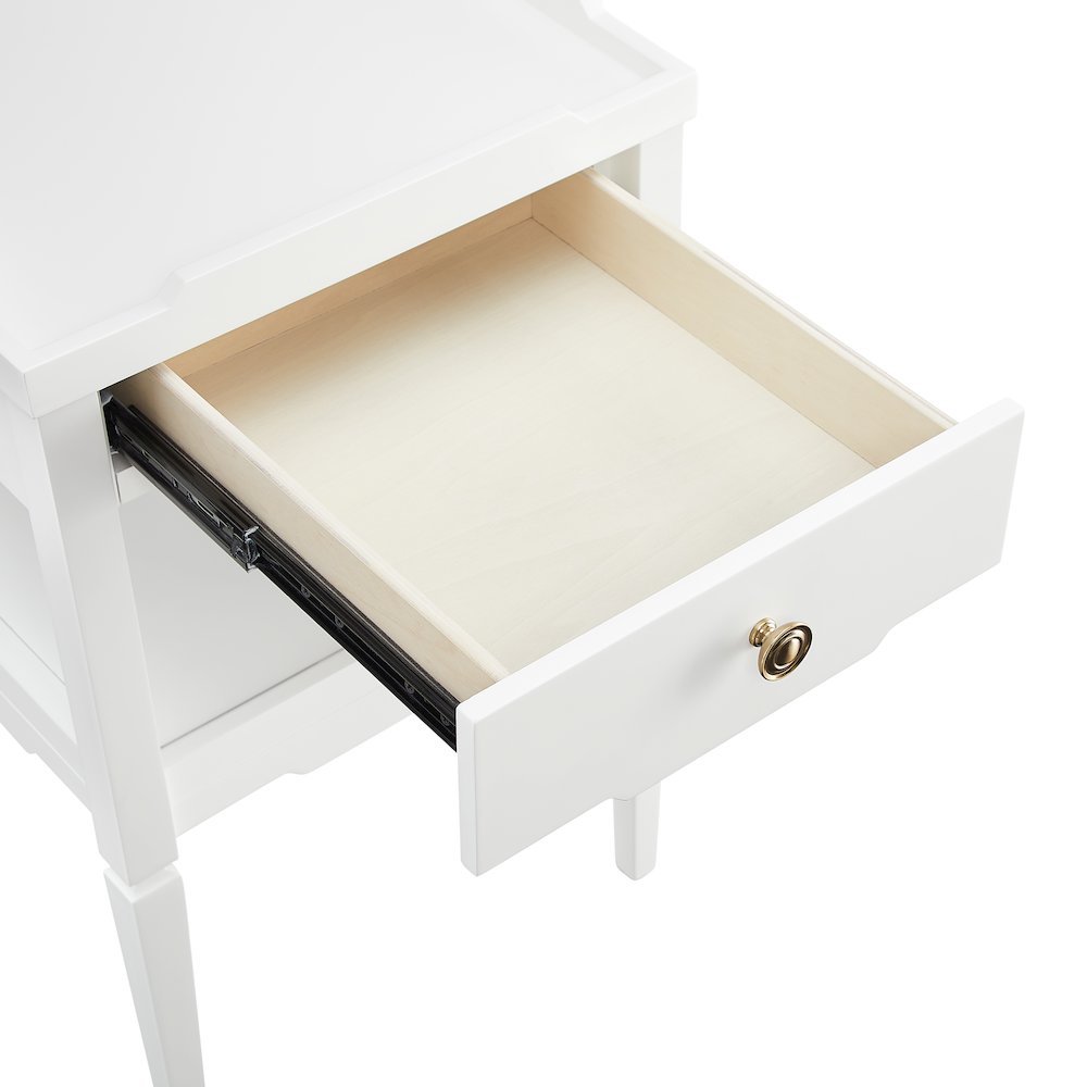 Finchley White 1-drawer Nightstand