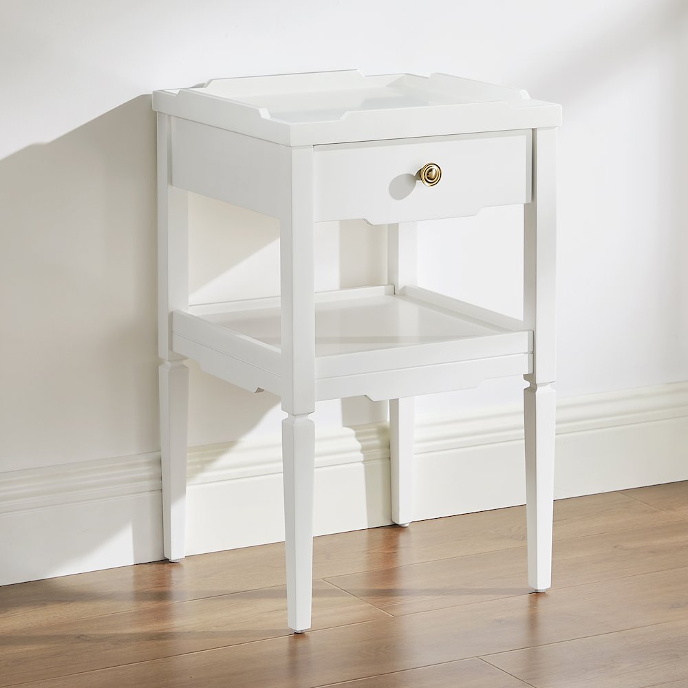 Finchley White 1-drawer Nightstand