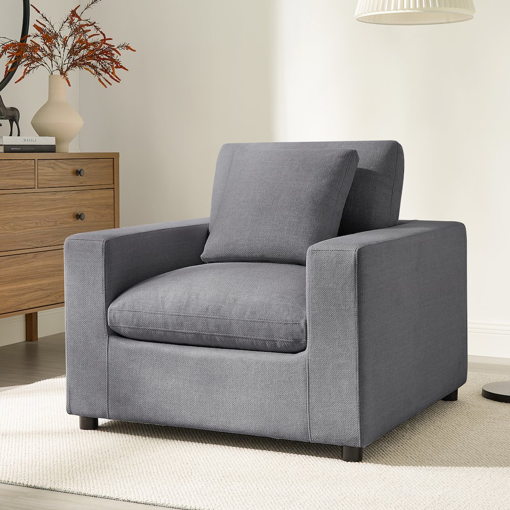 Casella Modern Armchair – Charcoal
