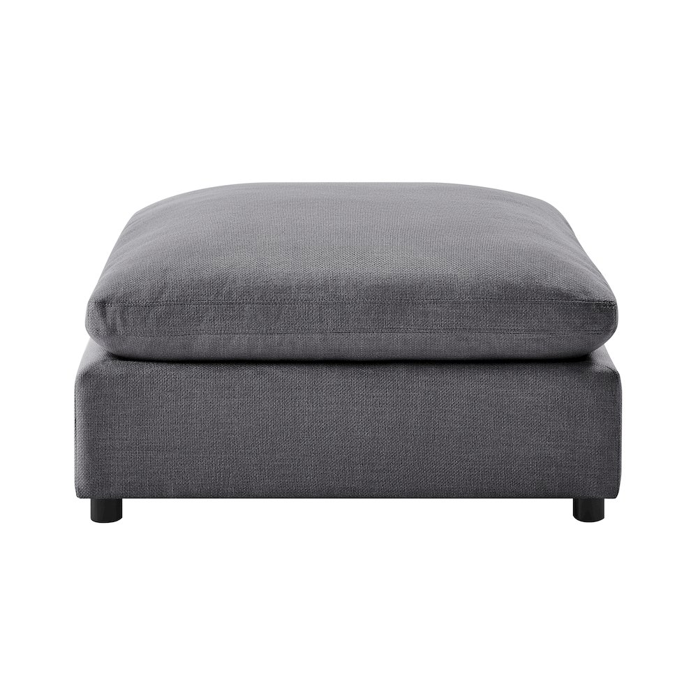 Casella Charcoal Fabric Ottoman