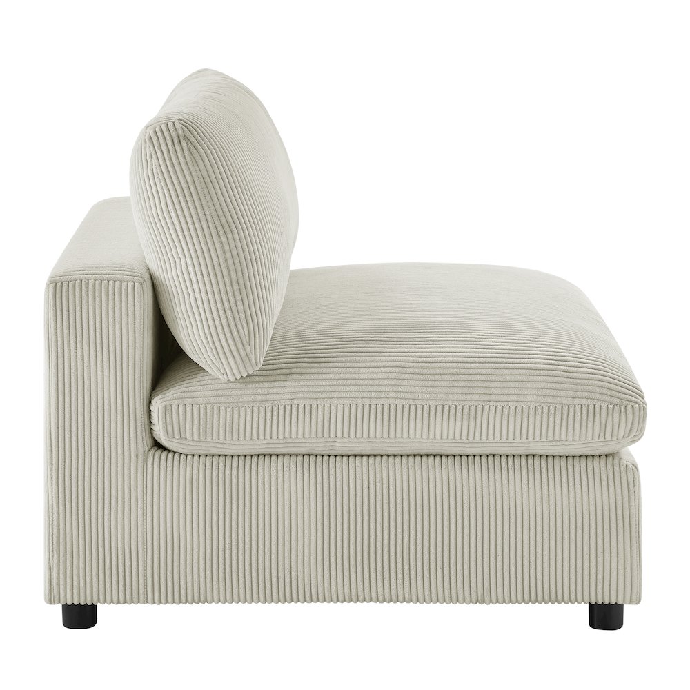 Casella Armless Chair – Beige Corduroy