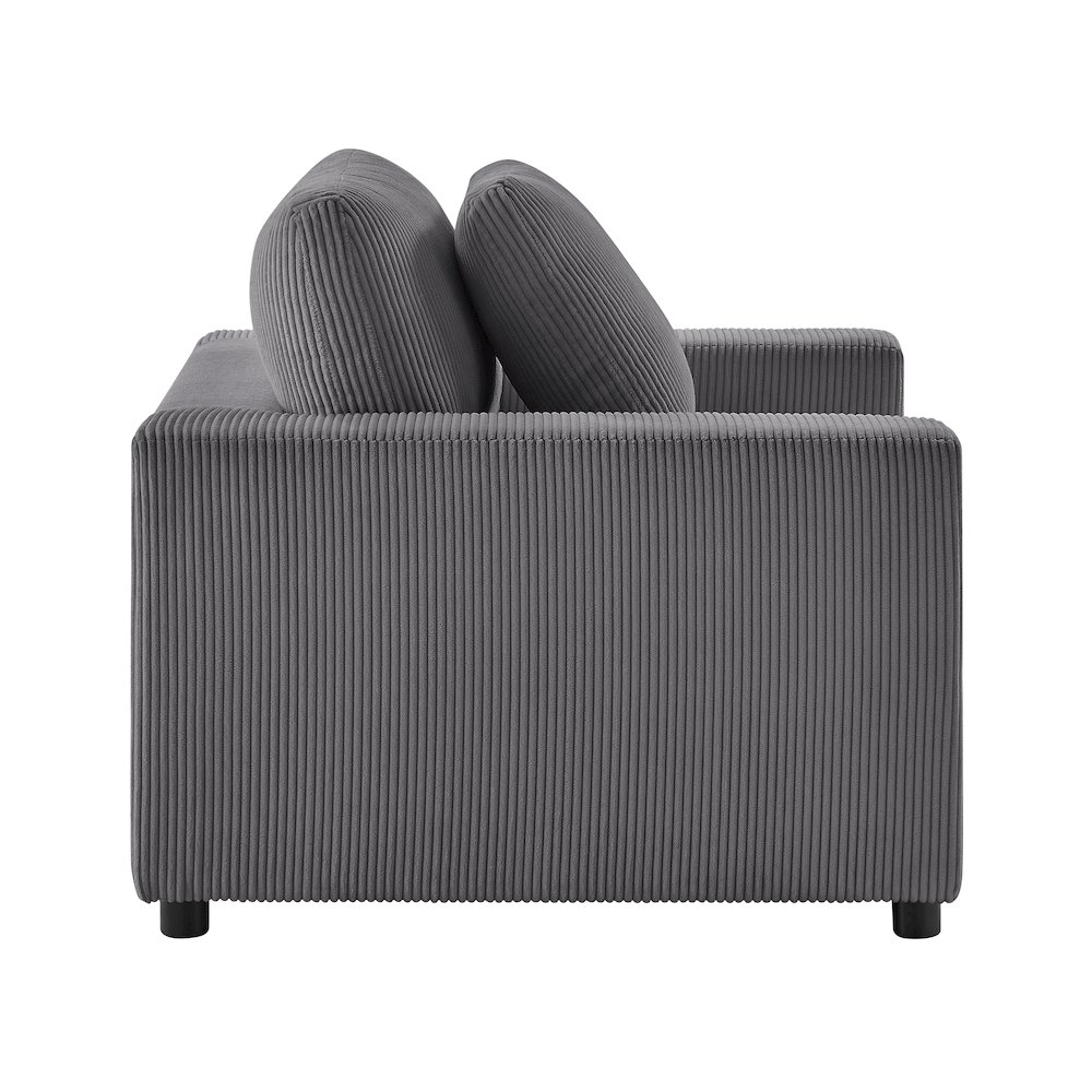 Casella Modern Armchair – Charcoal Corduroy
