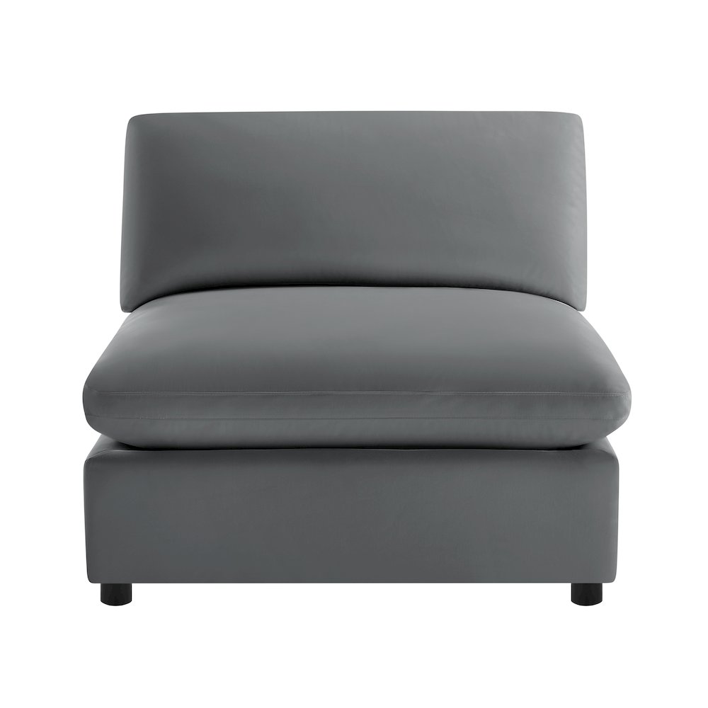 Casella Armless Slipper Chair – Charcoal