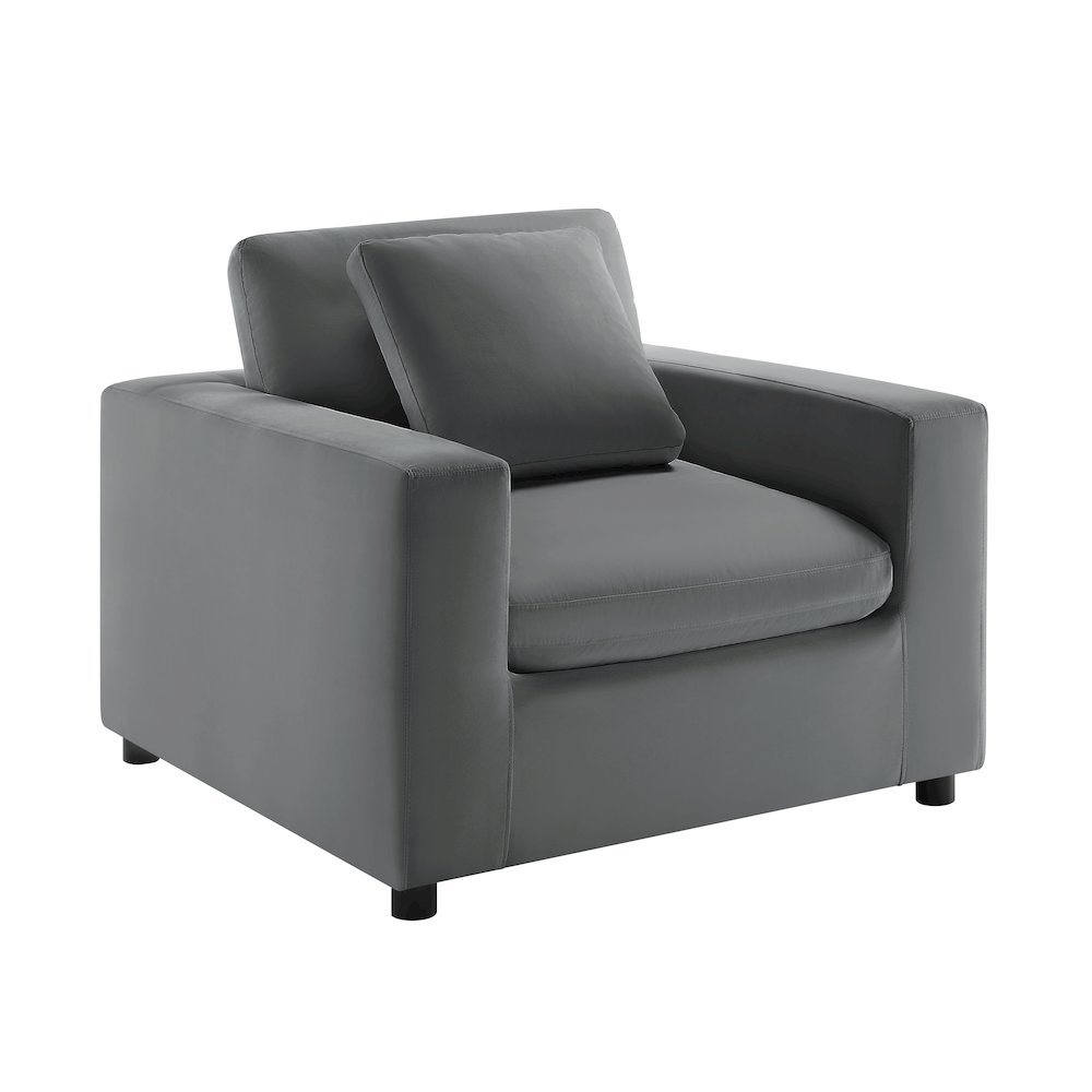 Casella Modern Armchair – Charcoal