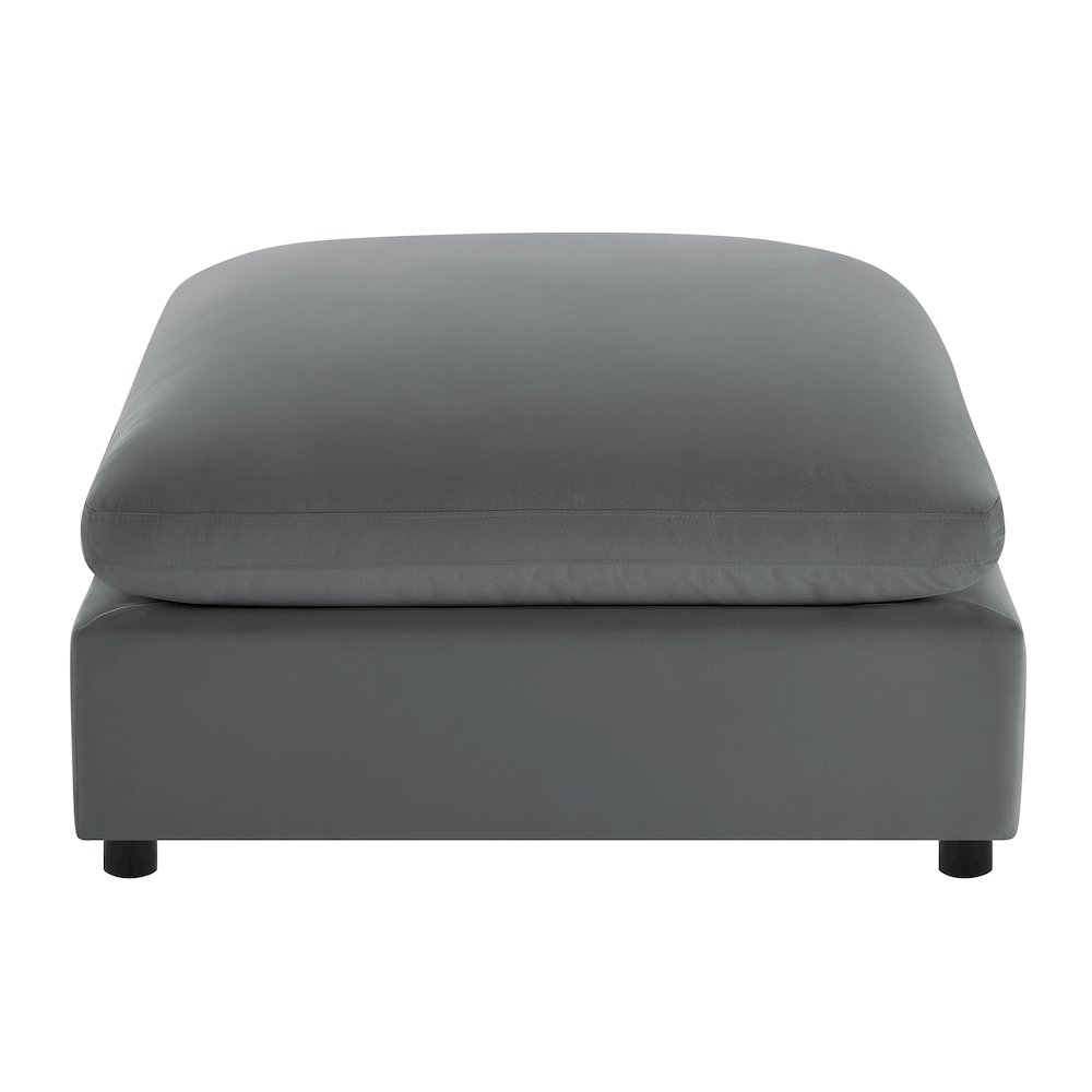 Casella Charcoal Fabric Ottoman