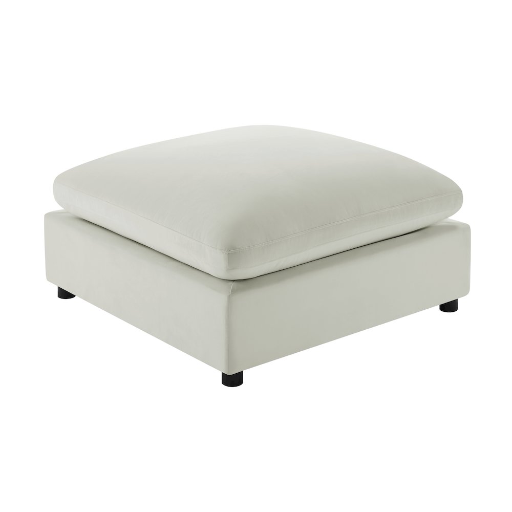 Casella Ivory Fabric Ottoman