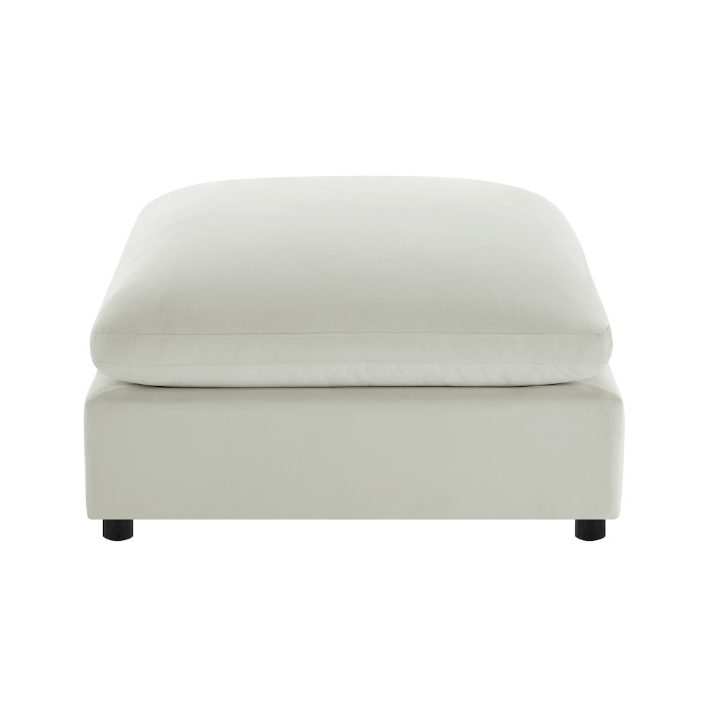 Casella Ivory Fabric Ottoman