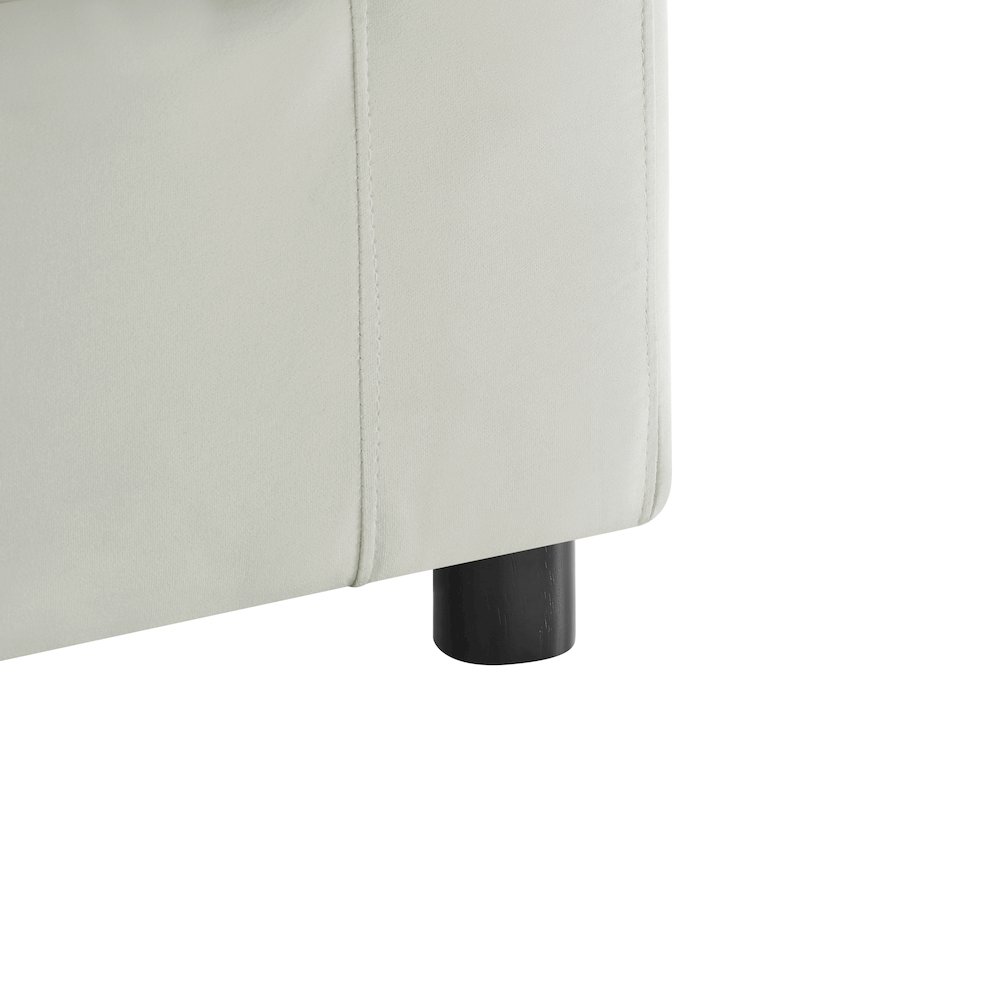 Casella Ivory Fabric Ottoman