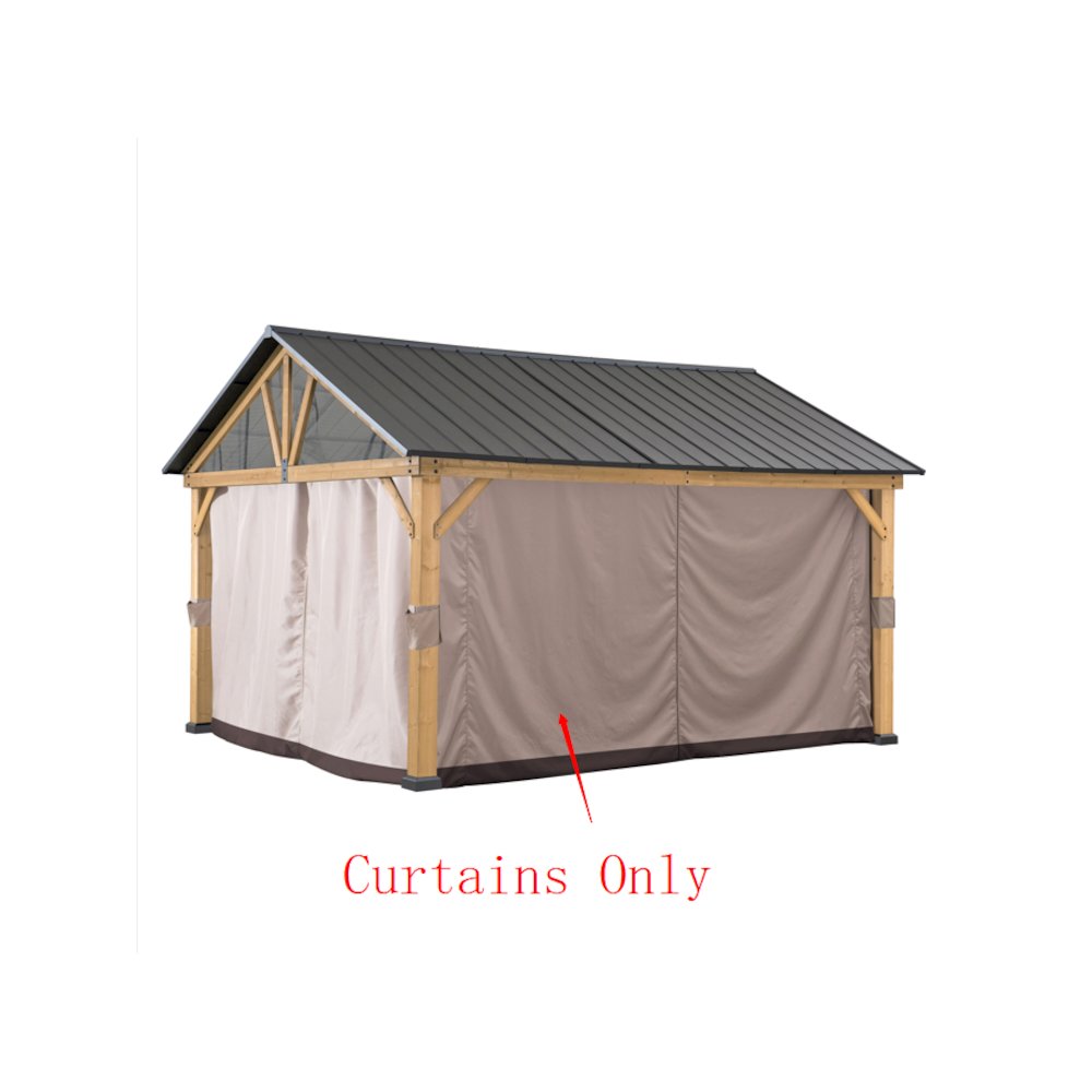 Sunjoy Universal Curtains for 11 ft. ×13 ft. Wood-Framed Gazebos