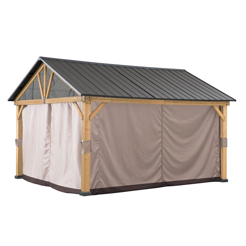 Sunjoy Universal Curtains for 11 ft. ×13 ft. Wood-Framed Gazebos