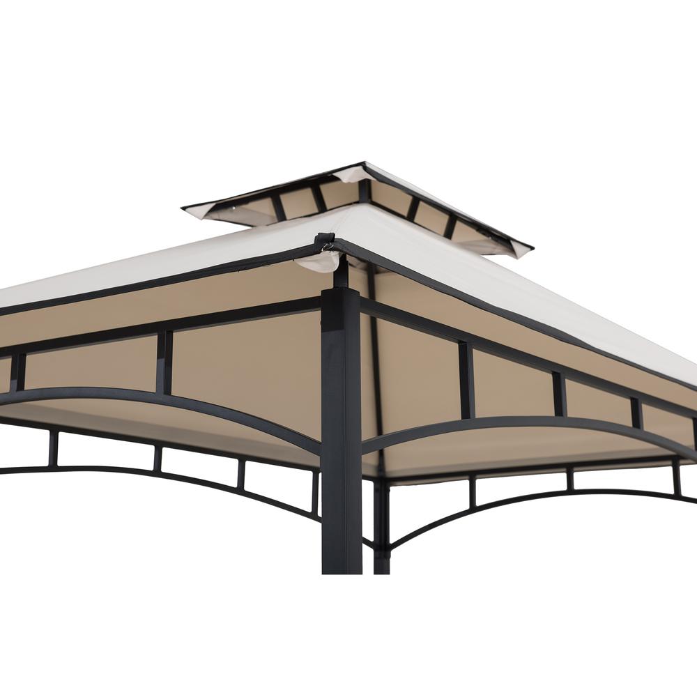 Sunjoy Mynah 5 x 8 ft Steel 2-Tier Grill Gazebo