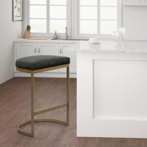 Maison Counter Stool from Madison Park in  Charcoal/Antique Gold. Maison Counter Stool from Madison Park in  Charcoal/Antique Gold. Maison Counter Stool from Madison Park in  Charcoal/Antique Gold. Maison Counter Stool from Madison Park in  Charcoal/Antique Gold. Maison Counter Stool from Madison Park in  Charcoal/Antique Gold.