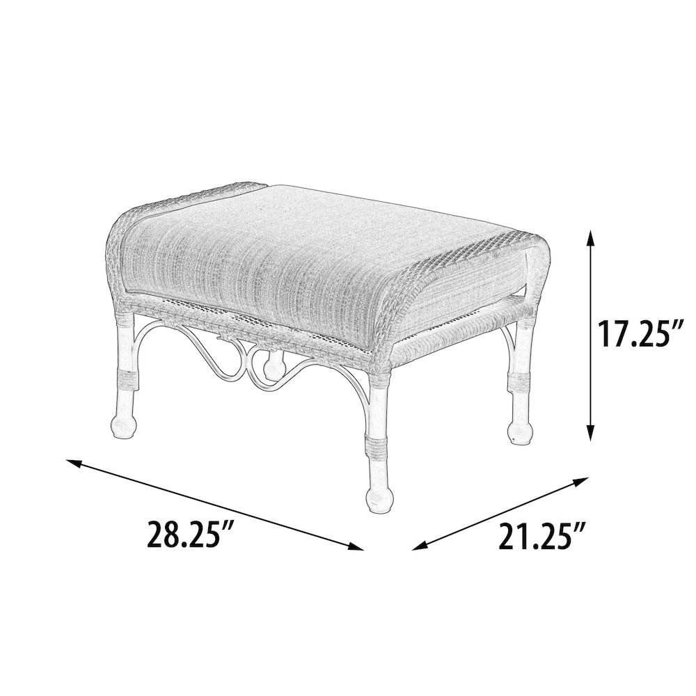 Grand Bonaire Weave Outdoor Ottoman