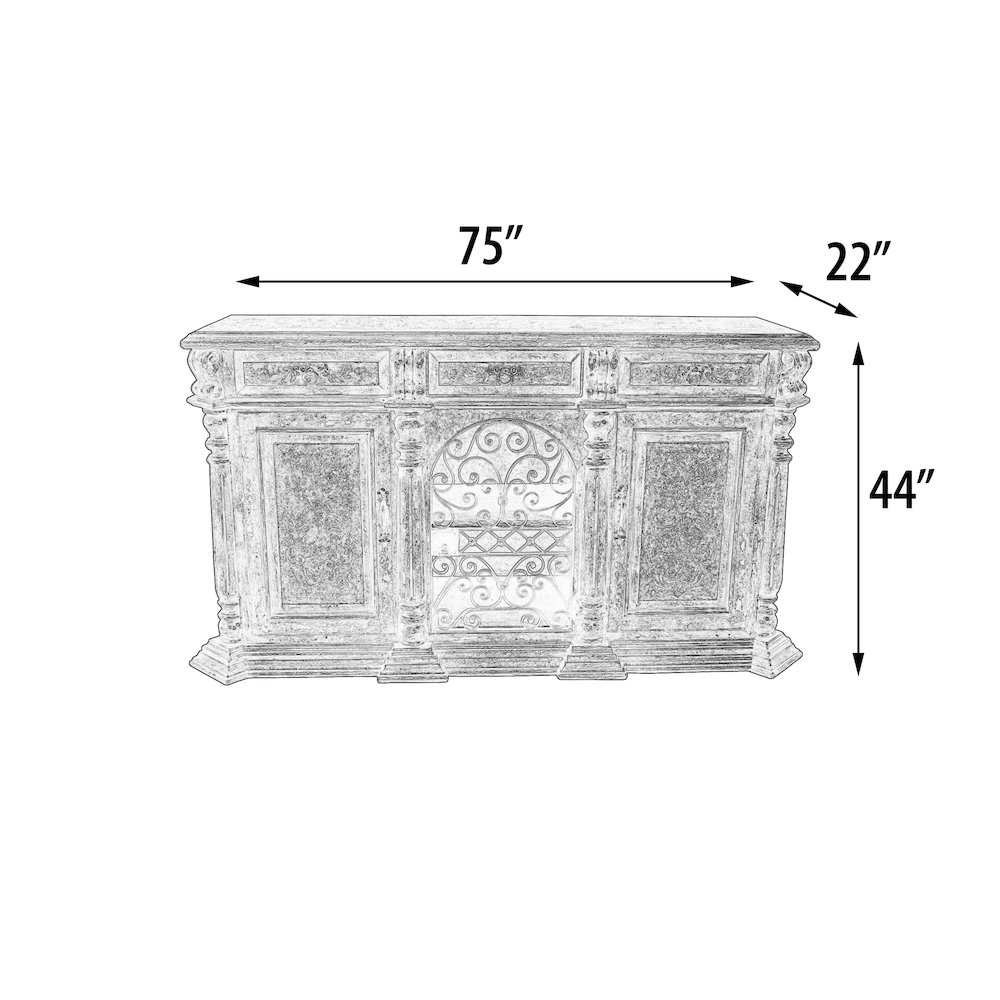 Peruvian Iron Scroll Buffet