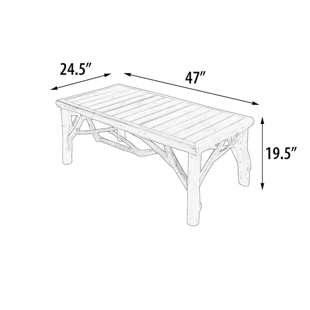 Teak Lodge Coffee Table