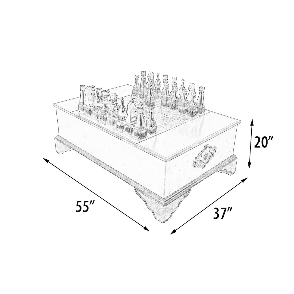 Ebony Chess Set Coffee Table