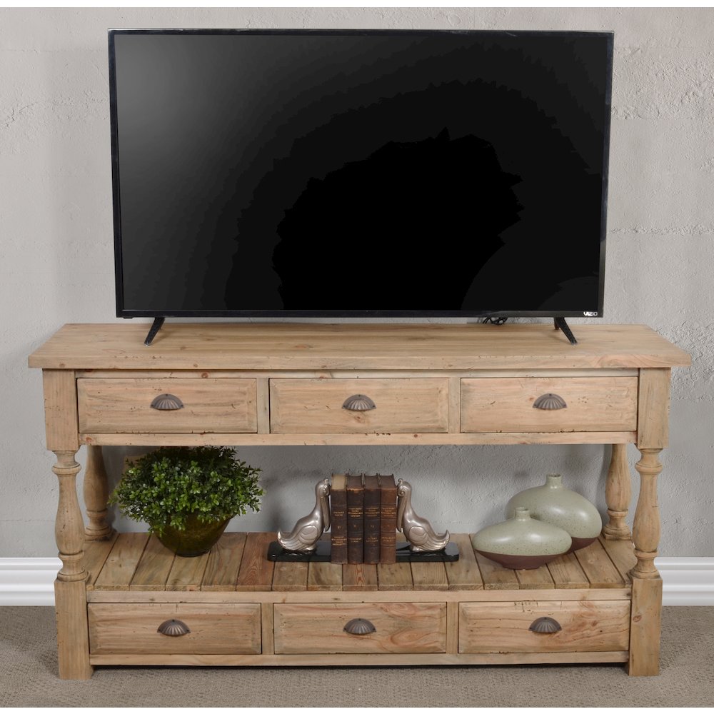 Farmhouse 6 drawer Console Table