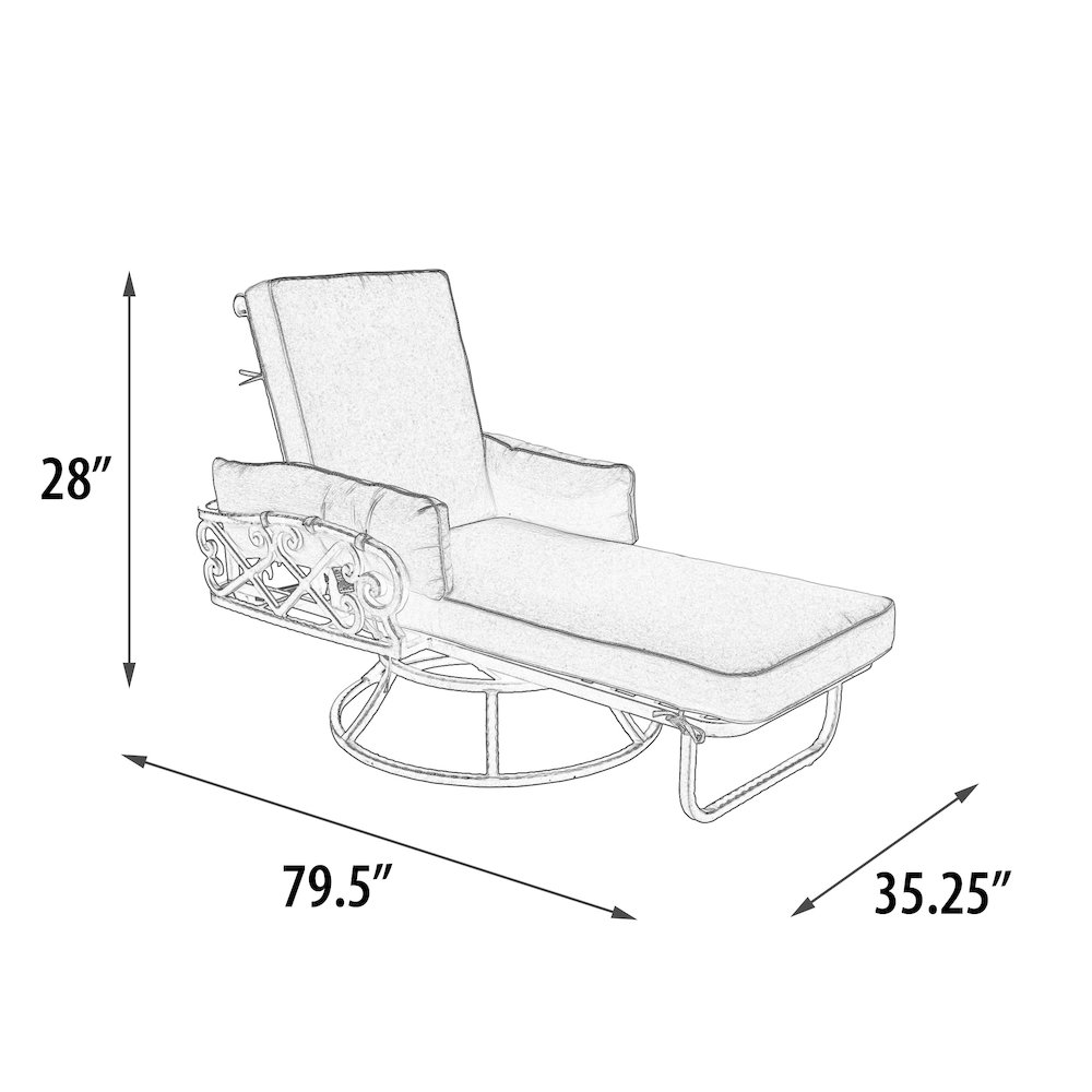 Chillounger Swivel Lounge with Cushions