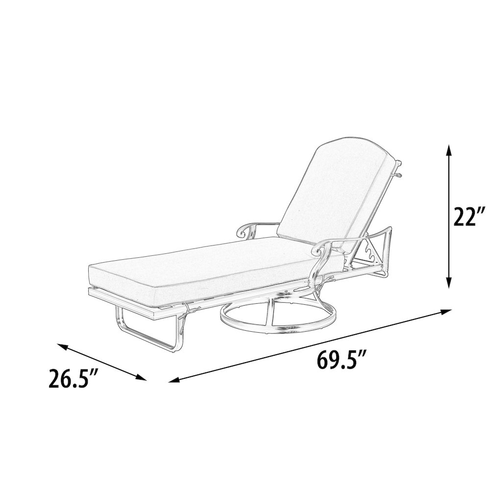 Savannah Swivel Chaise Lounge
