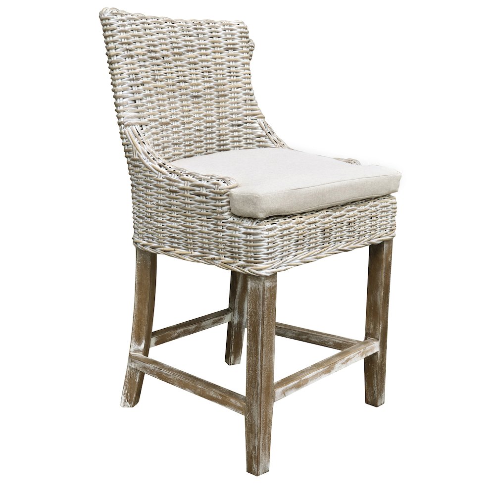Alfresco Counter Stool Kuba Weave Savannah Wash